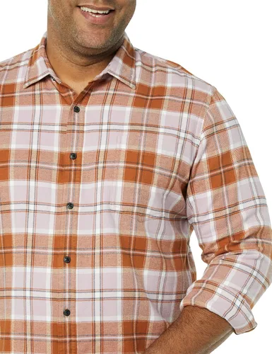 Miniatura 41 de Amazon Essentials Camisas de franela de manga larga para hombre, corte ajustado, a cuadros con botones