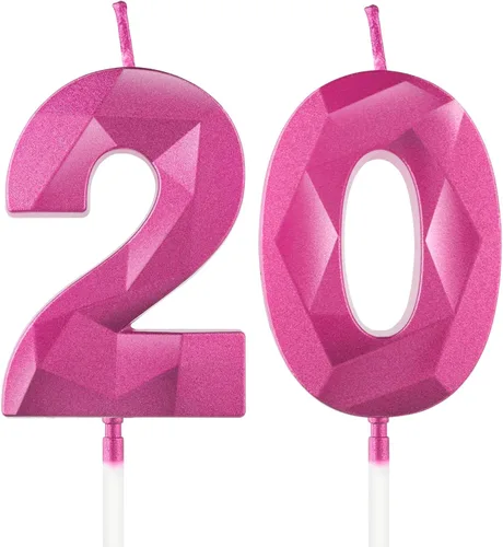 Miniatura 10 de Velas de cumpleaños número 15, velas número 15, velas de feliz cumpleaños de oro rosa para pastel, decoraciones de cobertura de pastel de diseño 3D