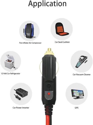 Miniatura 4 de Paquete de 2 enchufes macho a encendedor de cigarrillos macho de 12 V de alta resistencia, enchufe de repuesto de adaptador de corriente