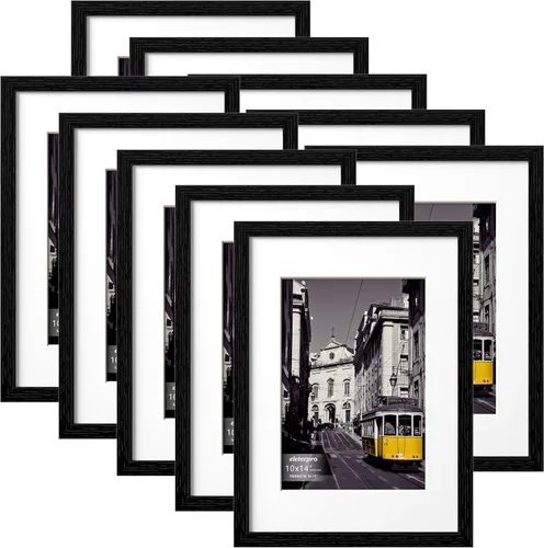 Miniatura 24 de eletecpro - Juego de 10 marcos de fotos de 5 x 7 pulgadas, collage de marcos de fotos para decoración de pared, muestra fotos de 4 x 6
