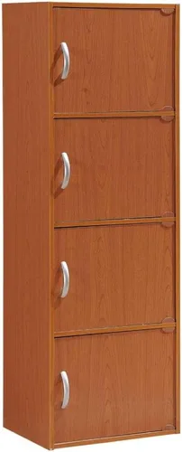 Miniatura 7 de Hodedah Import - Estante con 4 compartimientos., Material Reciclado, Negro