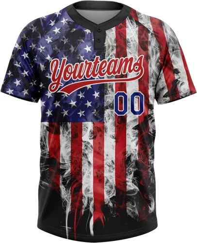 Miniatura 2 de Camisetas de béisbol personalizadas con dos botones, camisetas de sóftbol personalizadas con logotipo de nombre cosido para hombres, mujeres