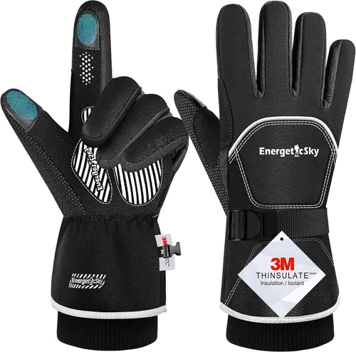 UJUJIA -Guantes de invierno de 40 , guantes de esquí y snowboard para hombres y mujeres, guantes térmicos cálidos para clima frío, impermeables,