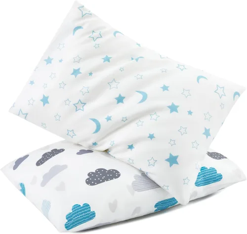TILLYOU Paquete de 2 fundas de almohada para niños pequeños con cierre de sobre, microfibra suave y sedosa de 13 x 18 pulgadas, fundas de almohada