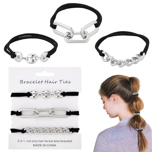 Miniatura 23 de Coleteros Difusos Fuzzy Scrunchies 8 PCS Ligas Negras para el Cabello Lindas Bandas para el Cabello con Piel de Conejo Sintética Ligas Elásticas