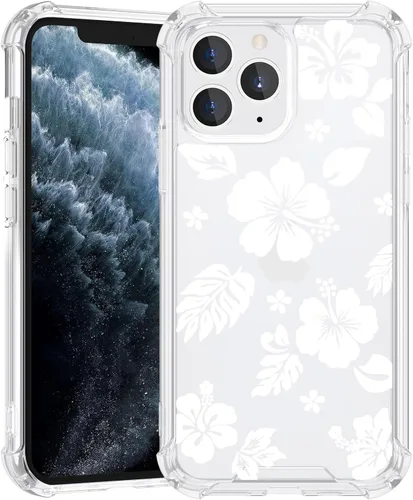 Miniatura 30 de Funda para iPhone 8 Plus y iPhone 7 Plus, linda funda Kawaii azul hibisco hawaiano floral estética floral para niñas preppy mujeres