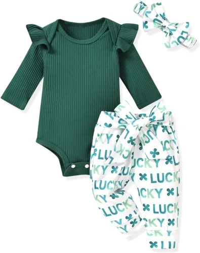 Miniatura 63 de Aalizzwell Conjunto de mameluco acanalado para bebé recién nacido prematuro para otoño e invierno