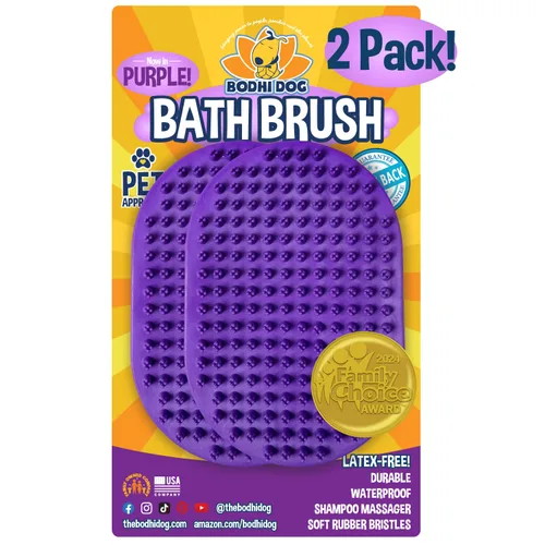 Miniatura 14 de Bodhi Dog - Cepillo de mascotas relajante para masajear con el champú, peine de cerdas de goma para perros y gatos Azul