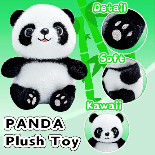 Miniatura 4 de Juguetes de Peluche de Oso Panda de 10 Pulgadas para Niños y Bebés, Lindos Juguetes de Oso Panda de Peluche, Osos de Peluche Suaves para Relleno