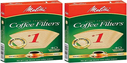 Miniatura 3 de Melitta 620122#1 40 filtros de café con cono marrón natural, marrón