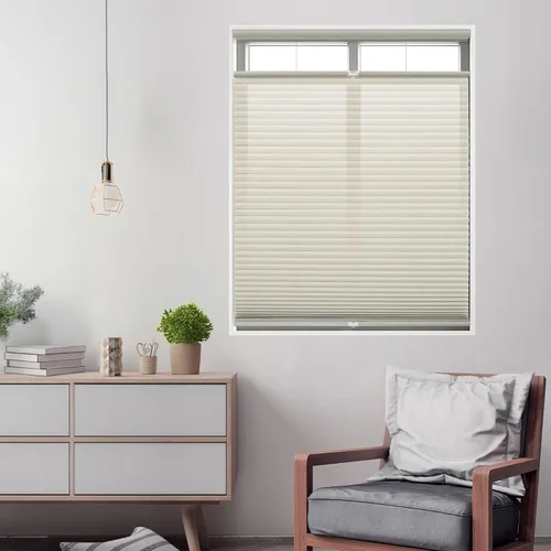 Miniatura 4 de DEZ FURNISHINGS Persiana Celular Inalámbrica de 1" con Filtro de Luz de Arriba Hacia Abajo y de Abajo Hacia Arriba, 20"W x 64"H, Alabastro
