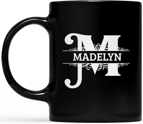 Taza de café inicial con nombre personalizado para mujeres y hombres, regalos con monograma, taza de café personalizada con letras iniciales,