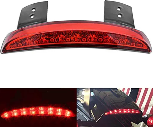 1 luz trasera de motocicleta con borde de guardabarros trasero cortado, luz de freno LED, luz de freno para placa de matrícula XL 883N 1200N XL1200V