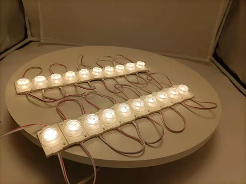 Miniatura 2 de Q QINGCHEN Módulo LED blanco cálido 3000K 12V con lente 2.0W para caja de luz con cinta adhesiva trasera (paquete de 20 unidades)