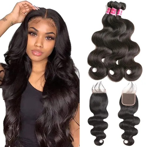 Miniatura 16 de Beauty Queen Paquetes de Cabello Humano Brasileño Ondulado - 3 Paquetes Cortos (10 12 14 Pulgadas) Grado 10A 100% Sin Procesar Tejido Extensiones