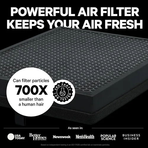 Miniatura 6 de PuroAir Purificador de aire HEPA 400 para habitaciones grandes del hogar, cubre 2,000 pies cuadrados, filtra hasta el 99.9% de los contaminantes