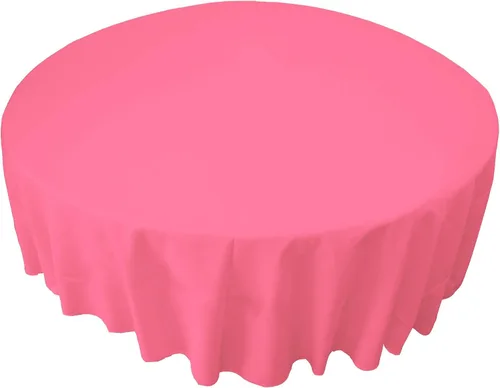 Miniatura 187 de LA Linen - Mantel redondo lavable de popelina de poliéster, resistente a manchas y arrugas, 51", mantel de tela para comedor, cocina, fiesta, Negro