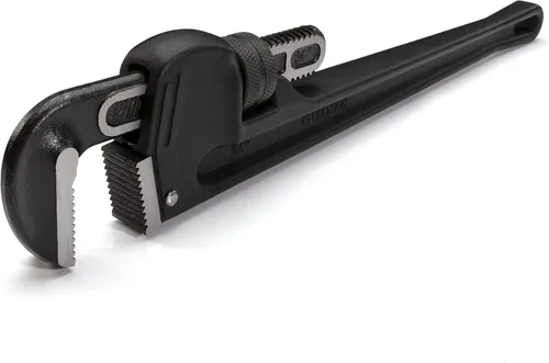 Miniatura 8 de Steelman 60876 Llave de tubo de mango recto de aluminio fundido de 18 pulgadas Negro; plata