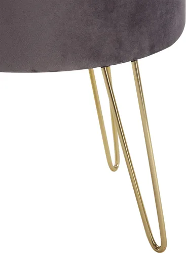 Miniatura 5 de DUHOME Otomana de almacenamiento de terciopelo, taburete de tocador con funda extraíble, reposapiés, taburete redondo, mesa de centro pequeña