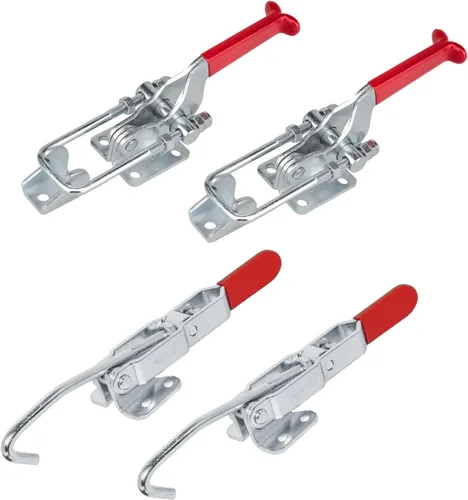 Miniatura 13 de POWERTEC Paquete de 2 Abrazaderas de Palanca, Capacidad de Sujeción de 2000 libras, 40341 Pestillo Ajustable de Perno en U con Autobloqueo y Agarre