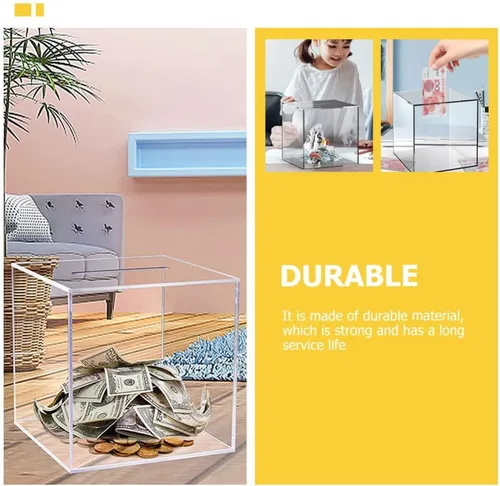 Miniatura 7 de 1 alcancía, caja de cambio de punta para niños y niñas, 4.7 x 4.7 x 4.7 in