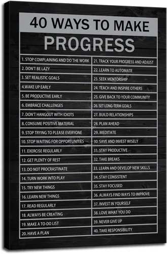 Miniatura 54 de WYJZDZQ8 Lienzo inspirador para la oficina, póster de arte de pared, cuadros motivacionales, lienzo con texto en inglés "How To Be Mentally Strong