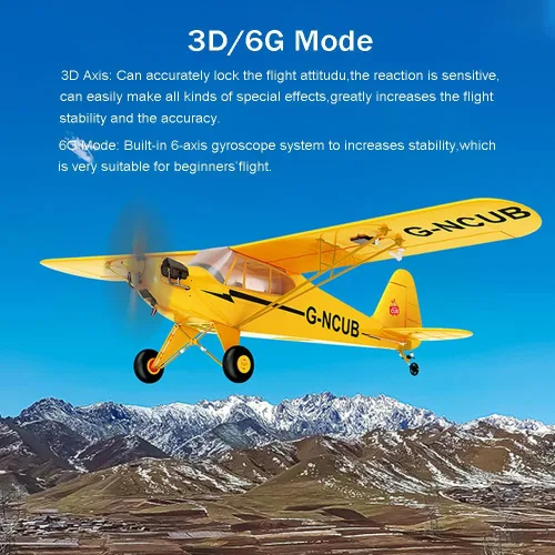 Miniatura 4 de Avión RC A160 J3 5CH 3D/6G RC para adultos sin escobillas Stunt RC Glider Regalos 2.4G RC Aviones con 2 baterías y hélice de repuesto