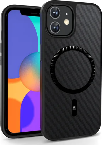 Miniatura 13 de ONES Funda delgada para iPhone 11 Pro Max, cubierta ultra delgada con patrón de fibra de carbono, funda protectora a prueba de golpes con diseño