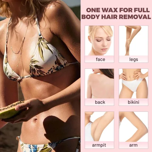 Miniatura 8 de Cuentas de cera de 2.5 libras, cuentas de cera dura adecuadas para bikini brasileño y cabello grueso, cera dura para piel sensible para depilación