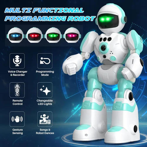 Miniatura 3 de SIMREX Juguetes Robot para Niños, Robot de Control Remoto, Robot Programable con Voz Grabada Música Danza Control de Gestos, Regalo para Niños