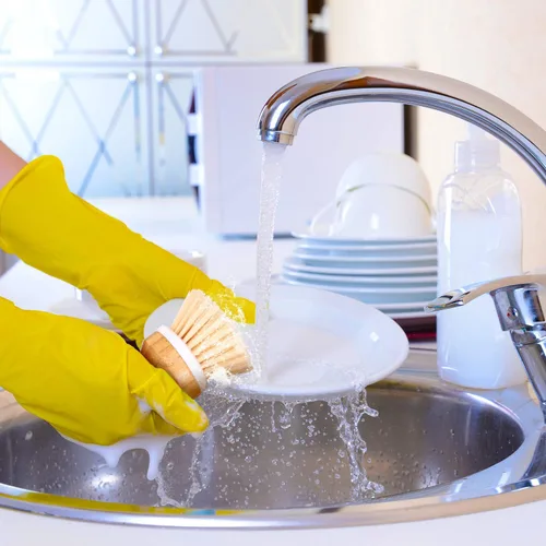 Miniatura 6 de Boao Cepillo de bambú para limpiar platos y 1 soporte de madera natural para limpiar la cocina, cepillo duradero de bambú para limpiar ollas