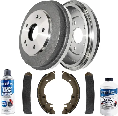 Miniatura 27 de Detroit Axle - Kit de freno trasero para Toyota Tacoma 2005-2019 de 6 orejetas, tambores de freno de disco, zapatas de freno semi-metálicas
