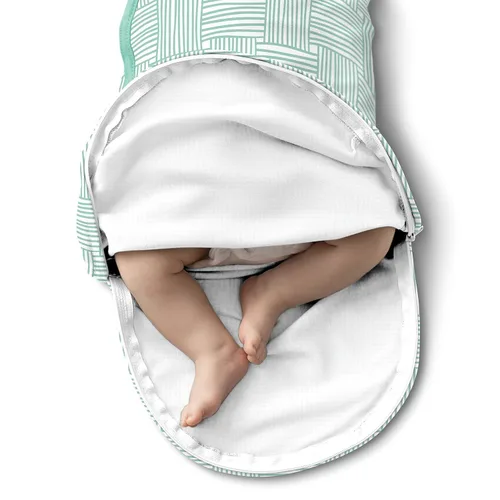Miniatura 5 de SwaddleMe Luxe Perfect Temp - Manta para envolver con 100% algodón orgánico, tamaño pequeño/mediano, 1 paquete, tejido de cesta, 0-3 meses