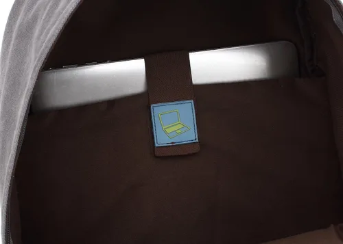 Miniatura 9 de kayond Bolsa de lona ligera para portátil de estilo casual, mochilas de viaje duraderas, mochila para hombres y mujeres, mochila de moda para Gris