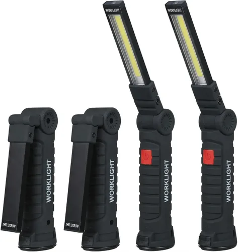 Miniatura 16 de Luces LED de trabajo recargables, linterna de mano para hombre, regalo de cumpleaños, luz de trabajo magnética, rotación de 360°, 5 modos, linterna