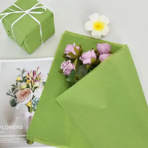 Miniatura 4 de BEISHIDA 100 hojas de papel de seda verde oliva a granel, papel de seda de envoltura para bolsas de regalo, papel de regalo de 14 x 20 pulgadas