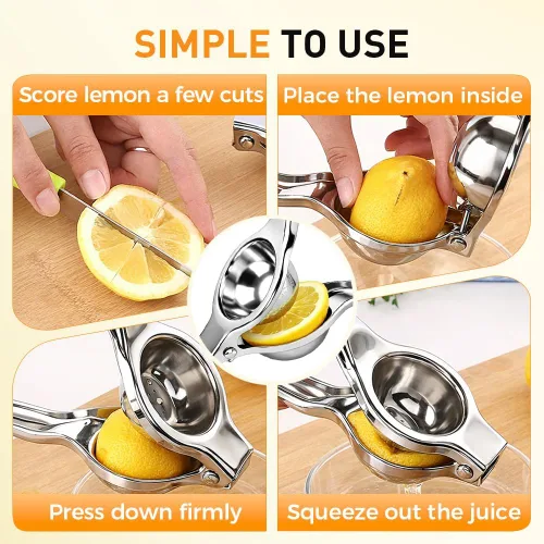Miniatura 7 de Lemon Squeezer Stainless Steel Citrus Juicer, 2026 New Handheld Juicer for Home Use – Non-Slip Manual Citrus Juicer for Lemons, Oranges, and 1PC