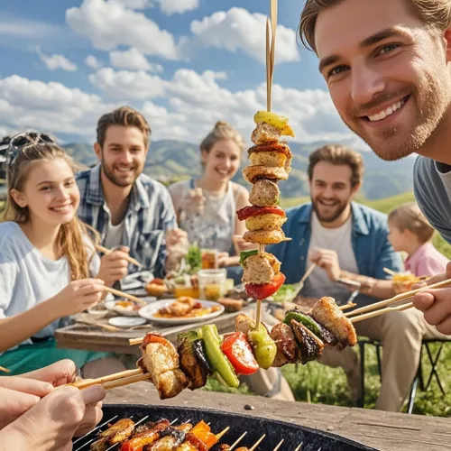 Miniatura 5 de Brochetas de bambú de 8 pulgadas para barbacoa, aperitivo, fruta, cóctel, kebab, kabob, parrilla, fuente de chocolate, cocina, manualidades