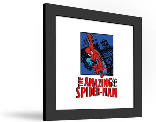 Miniatura 2 de Trends International Gallery Pops Marvel Spider-Man - Arte de pared increíble Spider-Man con foco retro, versión enmarcada negra, 12 x 12 pulgadas