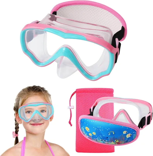 Miniatura 7 de Gafas de natación para niños de 6 a 14 años, máscara de buceo sin enredos, gafas de agua, cubierta de nariz para jóvenes y jóvenes 1 unidad: azul