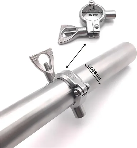 Miniatura 2 de OD19-102mm 304 Stainless Steel Welding Pipe Holder Clamp Type Clips Support Tube Bracket Suitable To Pipeline Support(12.7mm)