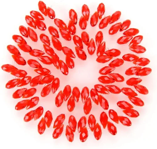 Miniatura 24 de 200pcs Checa 0.472 in Lágrima facetada Briolette Cristal Perlas Sueltas Colgante Separador de Gota a Granel Amatista Púrpura para DIY Joyería