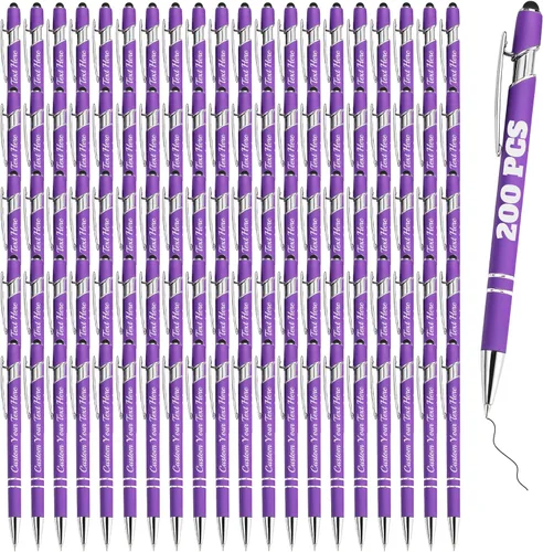 Miniatura 19 de Bolígrafos personalizados con grabado de nombre personalizado, bolígrafos de punta de lápiz con punta de lápiz personalizada, bolígrafos de Azul