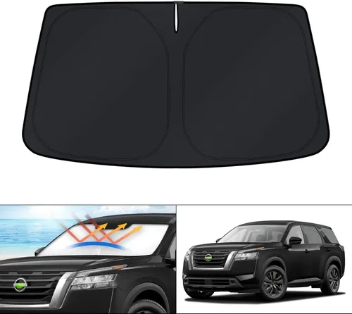 Miniatura 93 de KUST - Parasol plegable para parabrisas para Ford Ranger, accesorios 2019-2025 2026, parasol personalizado para ventana, protector solar plegable