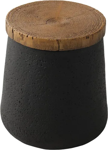 Miniatura 9 de SUNBURY Mesa auxiliar para interiores y exteriores, mesas auxiliares de 14 pulgadas de ancho para patio, mesa auxiliar decorativa, taburete
