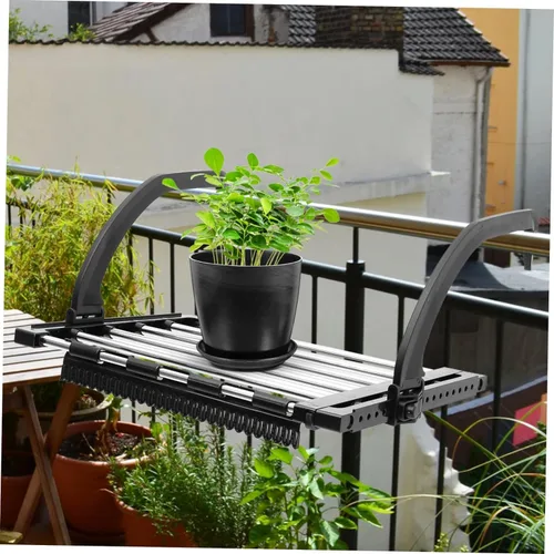 Miniatura 4 de Estante de secado de ropa portátil para balcón, barandillas plegables de 29 x 13 pulgadas, alféizar de ventana, radiador retráctil, toallero
