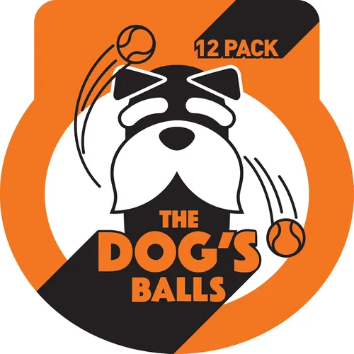 Miniatura 9 de The Dog's Balls Pelotas de tenis para perros, color naranja, paquete de 12 pelotas de fieltro no abrasivas, núcleo de goma resistente, flotan