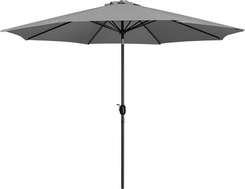 Miniatura 20 de Yaheetech Sombrilla de patio de 7.5 pies con 6 varillas resistentes, botón de inclinación y manivela para jardín, césped, cubierta, patio, piscina