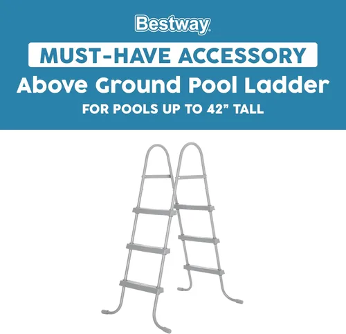 Miniatura 3 de Bestway Flowclear - Escalera de piscina sobre el suelo de 42 pulgadas, con marco de metal resistente a la corrosión