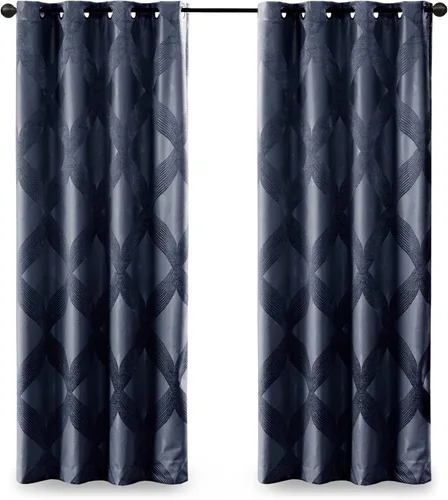 Miniatura 9 de Sun Smart Bentley - Cortinas opacas para ventana, jacquard de punto Ogee, decoración de sala de estar, aislamiento térmico, cortina de bloqueo